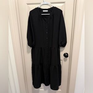 Black Button Up Dress